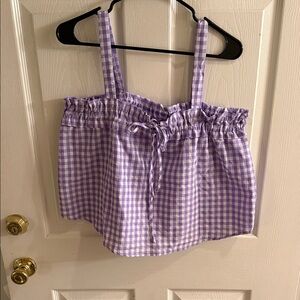 Purple Gingham Tank Top